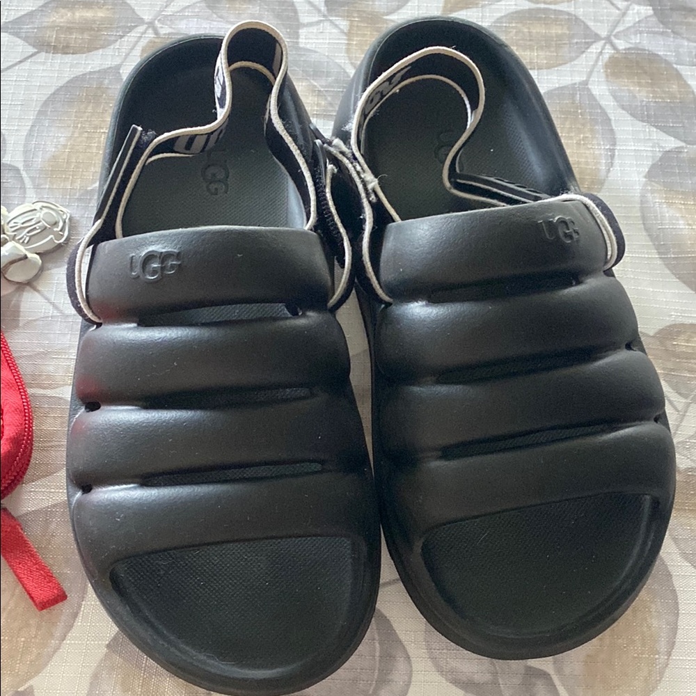 UGG Kids Black Slide Sandals